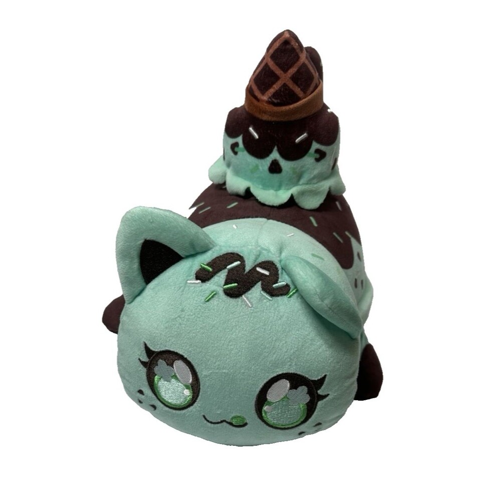 Aphmau MeeMeows 11” Plush Toy Mint Chip Ice Cream Cat